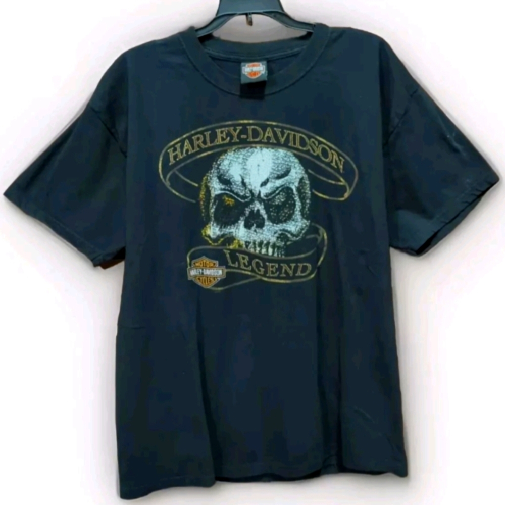 VTG Harley Davidson Legend Shirt Size Large Roanoke Rapids  Exit 173
